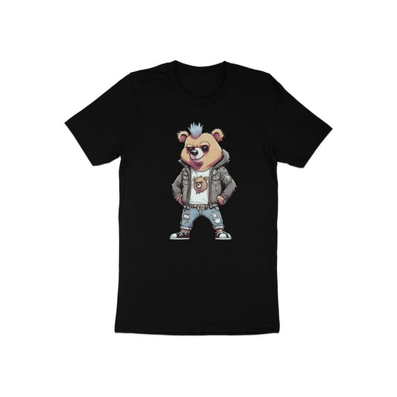 Punk Rocker Rapper Popster Punker Teddy Bear Rap Hip Hop T-Shirt Punk Rocker Teddy Bear Rap Hip Hop Gift Men Women Tshirt