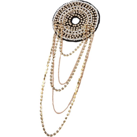 Punk Shoulder Applique Tassels Jewelry Handmade Epaulet Applique Decors Clothing Accessories Shoulder Applique