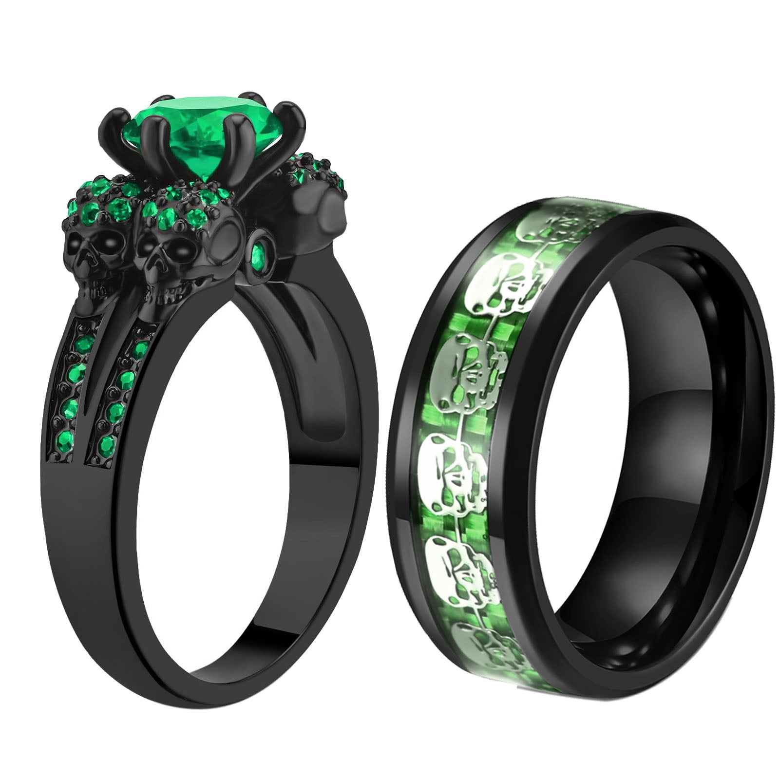 Punk Skull Rings Black Matching Rings Couple Rings Green Cz Wedding Ring for Women ec279c05 30c5 44d4 b476 c575305e6798.d6a56188d4c849887cd367ba1e5efb1c