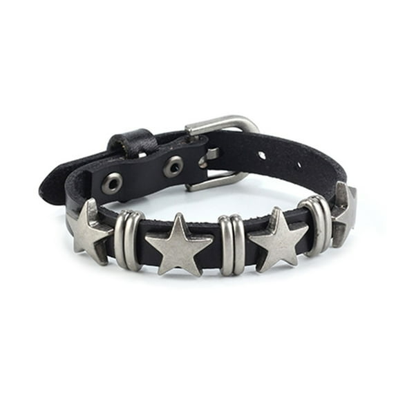 Punk Spike-Bracelet Vintage Belt Buckle Bracelet Star Cuff
