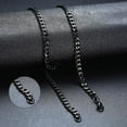 thumbnail image 1 of Punk Stainless Steel Necklace 3/5/7mm Curb Cuban Necklaces For Men Black Color Gold Color Link Chain Chokers Solid Metal Jewelry, 1 of 6