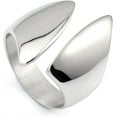 thumbnail image 1 of Punk Stainless Steel Silver Open Cuff Ring Midi Band Knuckle Rings Finger Statement Rings for Women Ladies, 1 of 6