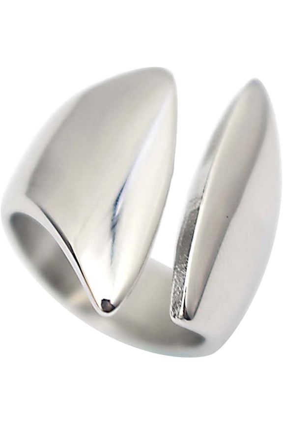 Punk Stainless Steel Silver Open Cuff Ring Midi Band Knuckle Rings Finger Statement Rings for Women Ladies