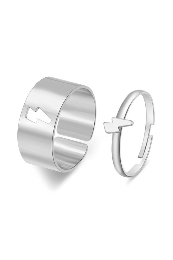 Punk Style Couple Ring Men's And Women's Ring Combination