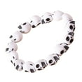 thumbnail image 1 of Punk Styles Elastic Skull for Men and Women Resin Beaded Wristchain Fashion Jewelry for Halloween Party Wear, 1 of 8