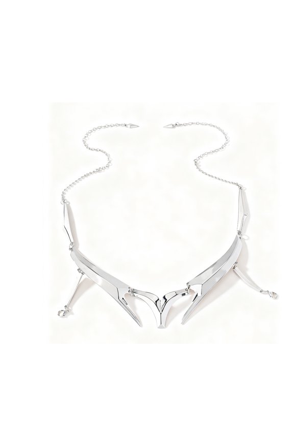 Punk Styles Fluid Asymmetric Chin Chain Lip Face Jewelry Alloy Body Art Accessory