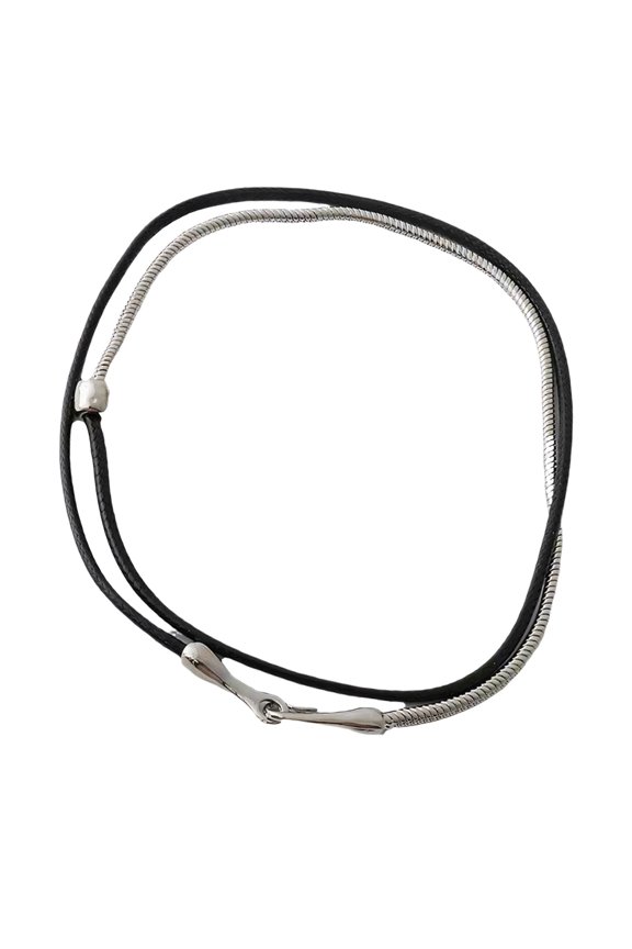 Punk Styles Metal Leather Rope Snake Chain Necklace For Women Men Fashion Jewelry Gift