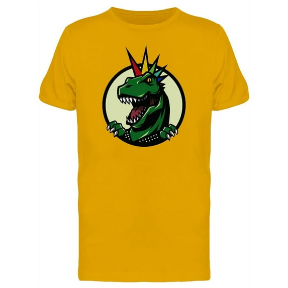 Punk T-Rex Circle Logo T-Shirt Men -Image by Shutterstock, Male Medium