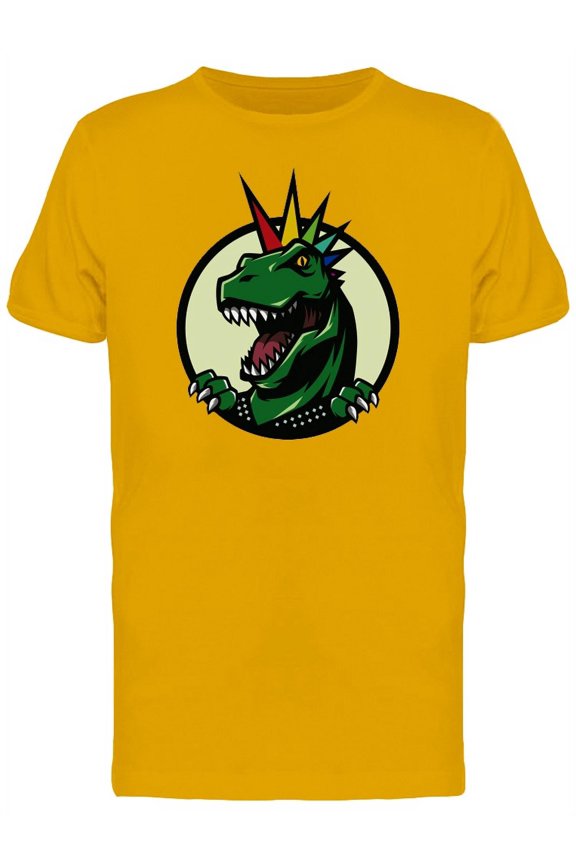 Punk T-Rex Circle Logo T-Shirt Men -Image by Shutterstock, Male Medium