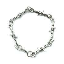 Punk Thorns Necklace Gothic Barbed Wire Chain Necklace for Men Women Adjustable Hip Hop Bramble Choker Necklace Jewelry