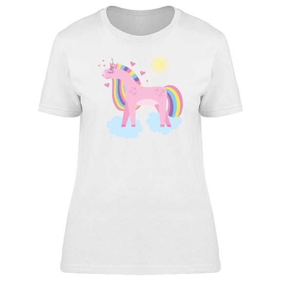 Punk Unicorn On The Cloud T-Shirt Women -Image by Shutterstock, Female Large