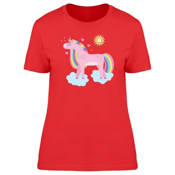 Punk Unicorn On The Cloud T-Shirt Women -Image by Shutterstock, Female Medium