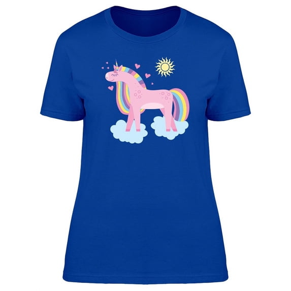 Punk Unicorn On The Cloud T-Shirt Women -Image by Shutterstock, Female Small