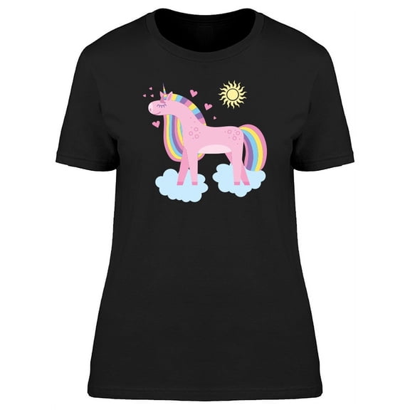 Punk Unicorn On The Cloud T-Shirt Women -Image by Shutterstock, Female Small