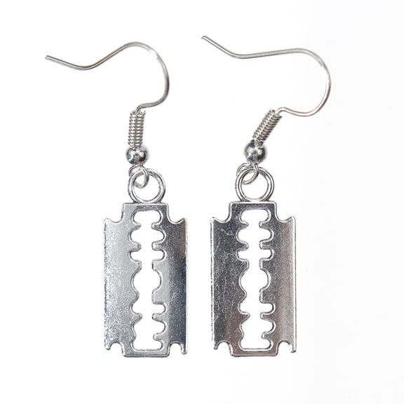 Punk Vintage Razor Blade Dangle Earrings For Women Creative Gothic Ear Jewelry Festival Souvenir