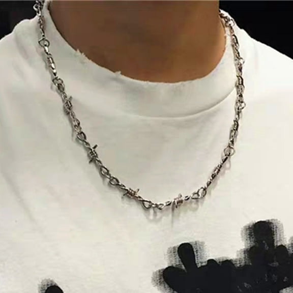 Punk Vintage Thorns Barbed Blade Necklace