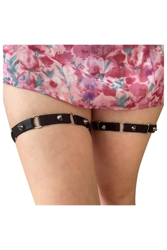 Punk Women's Lingerie Full Waist Garter Belts Set Strappy Frame Cage Rave Bras Leg Accessories for Fashion Statements