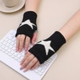 thumbnail image 2 of Therian Gloves 6 Pairs Y2K Star Fingerless Gloves - Knitted Wrist Warmers With Thumb Holes In 6 Colors Arm Warmers For Girls 2 of 10