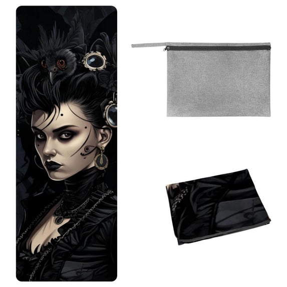 Punk Yoga Towel with Storage Bag, 72.8"x26.8", Suitable for Yoga, Pilates, Fitness, etc. - Yoga Towels, Yoga Blankets, Gym Towel
