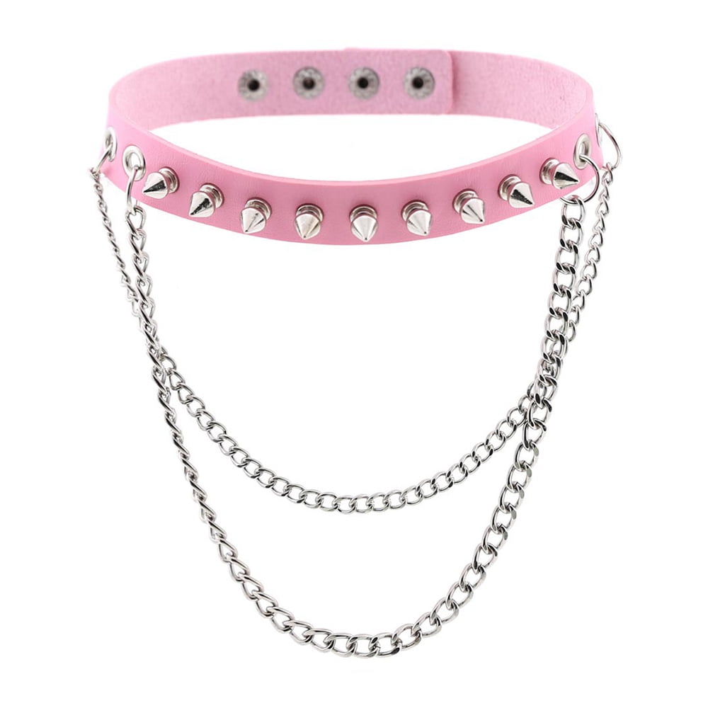 Goth Chocker Sexy Collar Cat Alloy Pink Punk Chokers Gothic Necklace for  Women Jewelry Cosplay