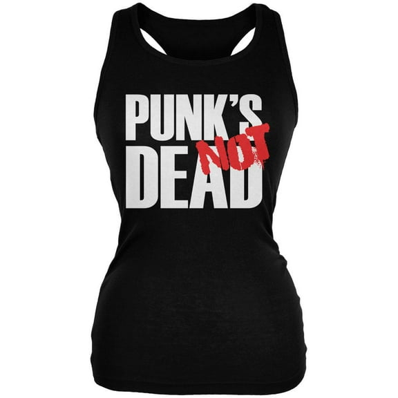 Punk's NOT Dead V3 Black Juniors Soft Tank Top - 2X-Large