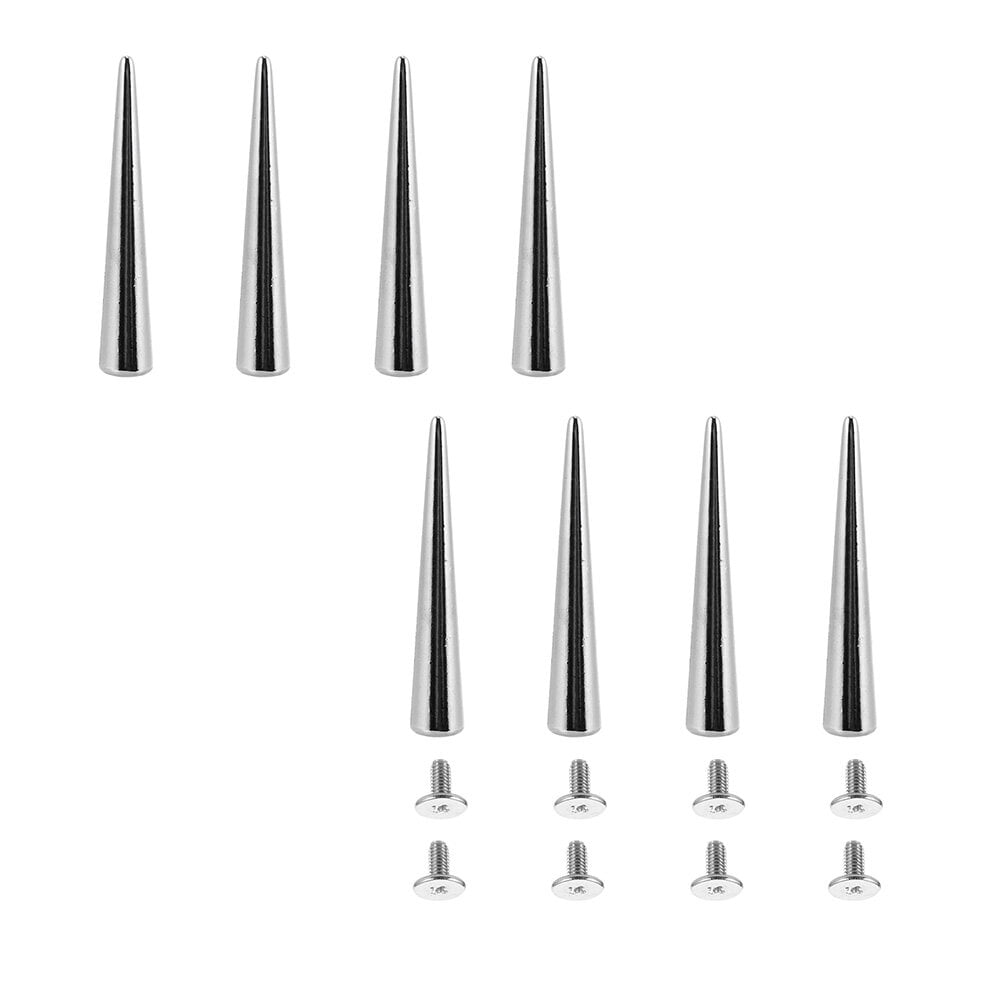 Frcolor Punk Spikes 8pcs Punk Spike Studs Screw Back Spot Metal Leather Rivets DIY Cone Studs, Size: 12x10x1.2CM