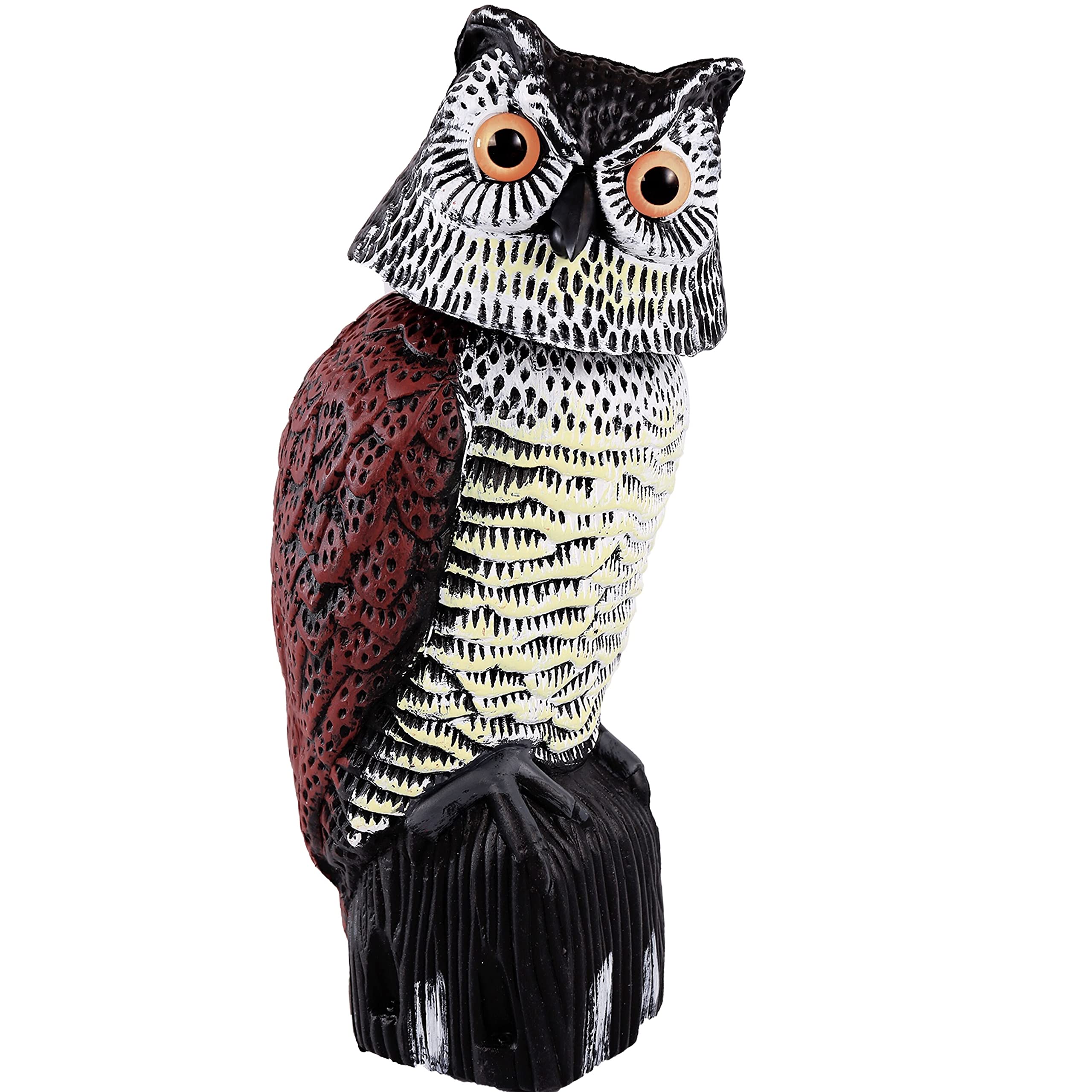 Punkram Owl Decoy,Plastic Owls AIF4 to Scare Birds Away,Fake Keep Away,Garden Squirrels,Owl