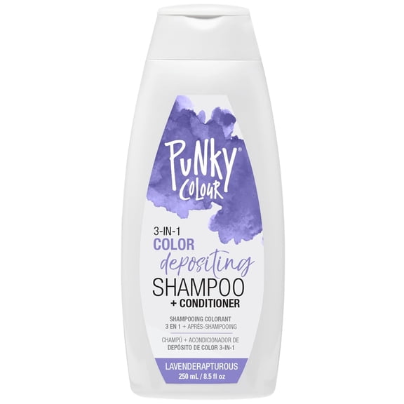 Punky Colour 3-in-1 Hair Color Shampoo & Color Depositing Conditioner, Lavenderapturous, Purple 8.5 fl oz