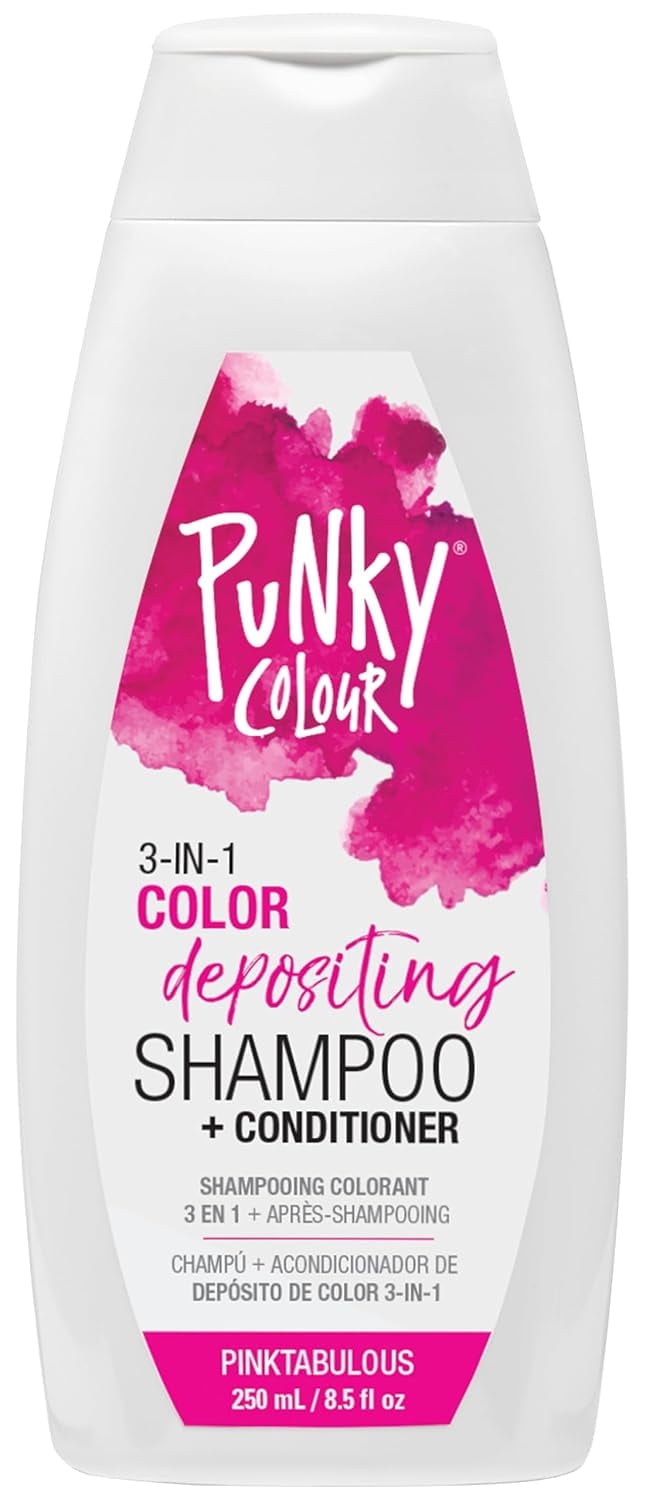 Punky Colour 3-in-1 Hair Color Shampoo & Color Depositing Conditioner, Pinktabulous, Pink 8.5 fl oz