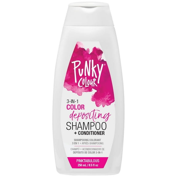 Punky Colour 3-in-1 Hair Color Shampoo & Color Depositing Conditioner, Pinktabulous, Pink 8.5 fl oz