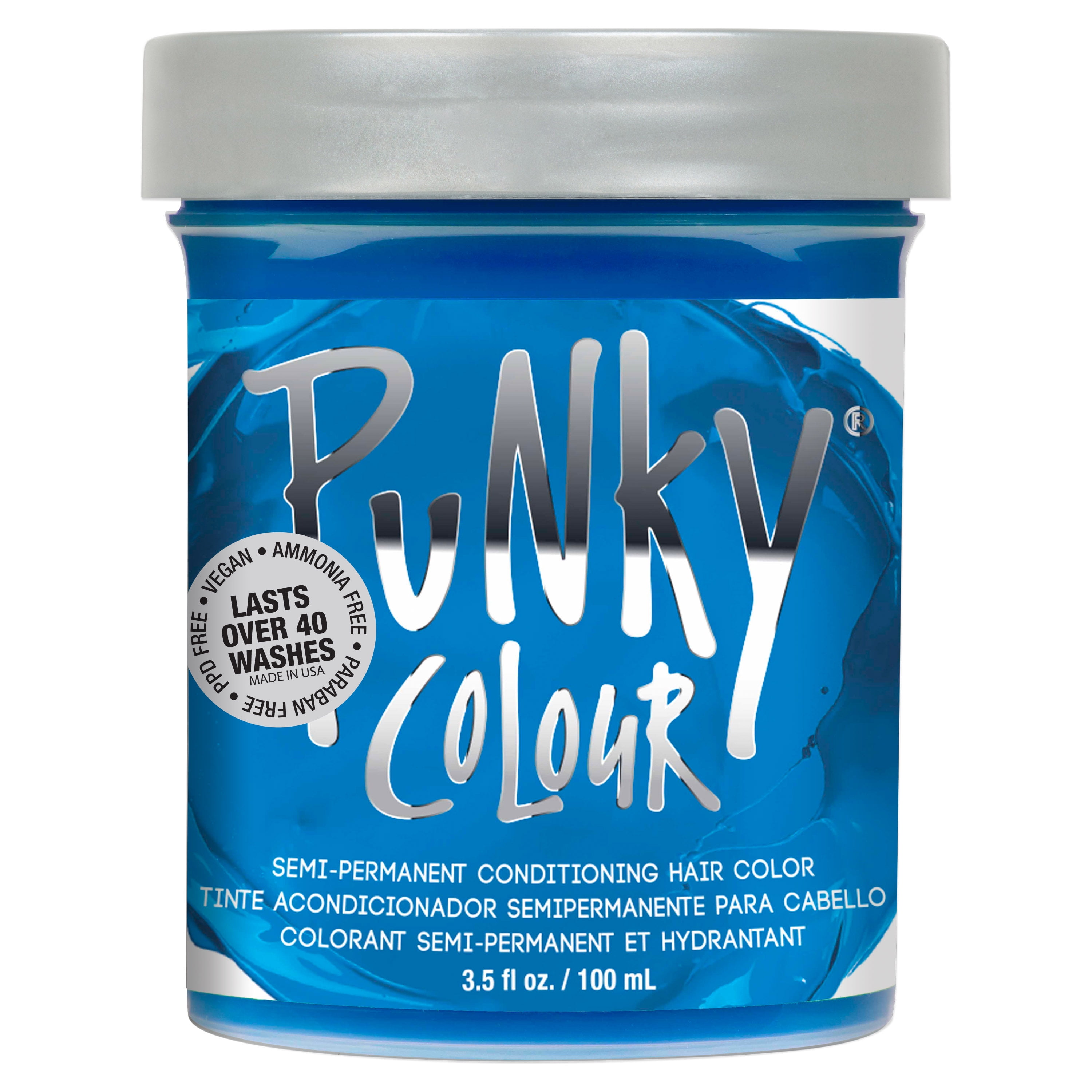 Punky Colour Semi-Permanent Hair Color, Lagoon Blue, 3.5 fl oz