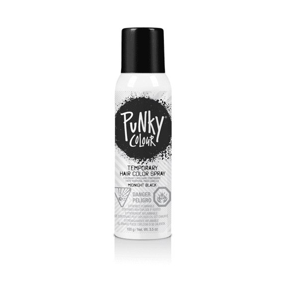 Punky Colour Temporary Hair Color Spray Midnight Black 3.5oz