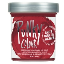 Punky Colour  Unisex Semi-Permanent Hair Dye Color, Vermillion Red, 3.0 oz