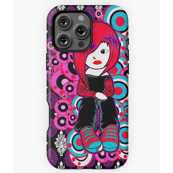Punky Penny Punk Rock Girl Graphic N5979 Phone Case for iPhone 17 16 15 14 13 12 11 Pro Max