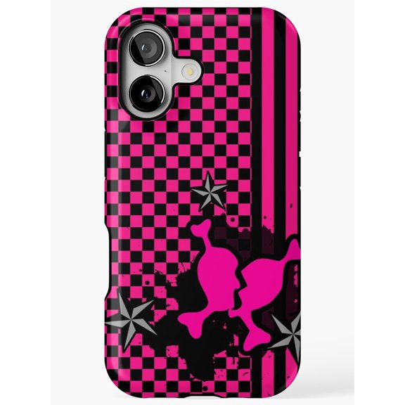 Punky Pink Emo Phone Case for iPhone 17 16 15 14 13 12 11 Pro Max
