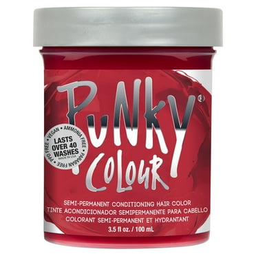 Punky Semi-Permanent Hair Color, Vermillion Red, All Ages, 3.5oz