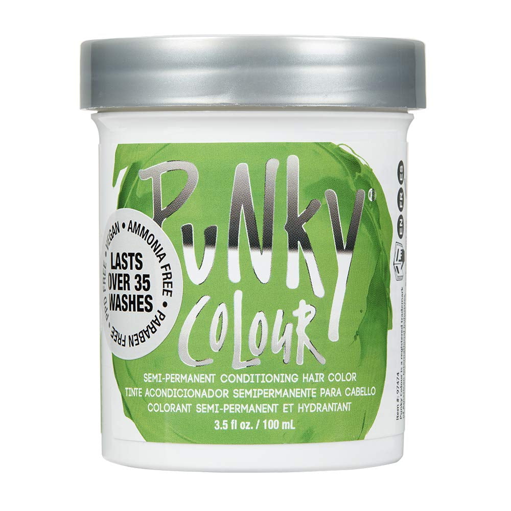 Punky Spring Green Semi Permanent Conditioning Hair Color, 3.5oz ...