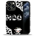 thumbnail image 1 of Punmada Compatible with iPhone 11 Pro Glossy Case For Girl Boy Full Body Protective Hard Shell Esthetics Pattern Black and White Cow, 1 of 7
