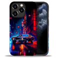 thumbnail image 1 of Punmada Compatible with iPhone 11 Pro Glossy Case For Girl Boy Full Body Protective Hard Shell Esthetics Pattern Night City Cars, 1 of 7