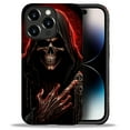 thumbnail image 1 of Punmada Compatible with iPhone 14 Pro Matte Case For Girl Boy Full Body Protective Hard Shell Esthetics Pattern Cool Red Skull, 1 of 7