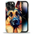 thumbnail image 1 of Punmada Compatible with iPhone 14 Pro Max Glossy Case For Girl Boy Full Body Protective Hard Shell Esthetics Pattern German Shepherd Dog, 1 of 7
