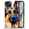 thumbnail image 1 of Punmada Compatible with iPhone 15 Matte Case For Girl Boy Full Body Protective Hard Shell Esthetics Pattern German Shepherd Dog, 1 of 7