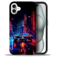 thumbnail image 1 of Punmada Compatible with iPhone 16 Plus Glossy Case For Girl Boy Full Body Protective Hard Shell Esthetics Pattern Night City Cars, 1 of 7