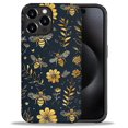 thumbnail image 1 of Punmada Compatible with iPhone 16 Pro Glossy Case For Girl Boy Full Body Protective Hard Shell Esthetics Pattern Vintage Yellow Bee Floral, 1 of 7