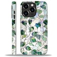 thumbnail image 1 of Punmada Compatible with iPhone 16 Pro Matte Case For Girl Boy Full Body Protective Hard Shell Esthetics Pattern Art Deco Stained Glass Spring Foliage, 1 of 7