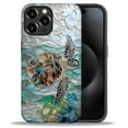 thumbnail image 1 of Punmada Compatible with iPhone 16 Pro Matte Case For Girl Boy Full Body Protective Hard Shell Esthetics Pattern Stained Glass Sea Turtle Window Art, 1 of 7