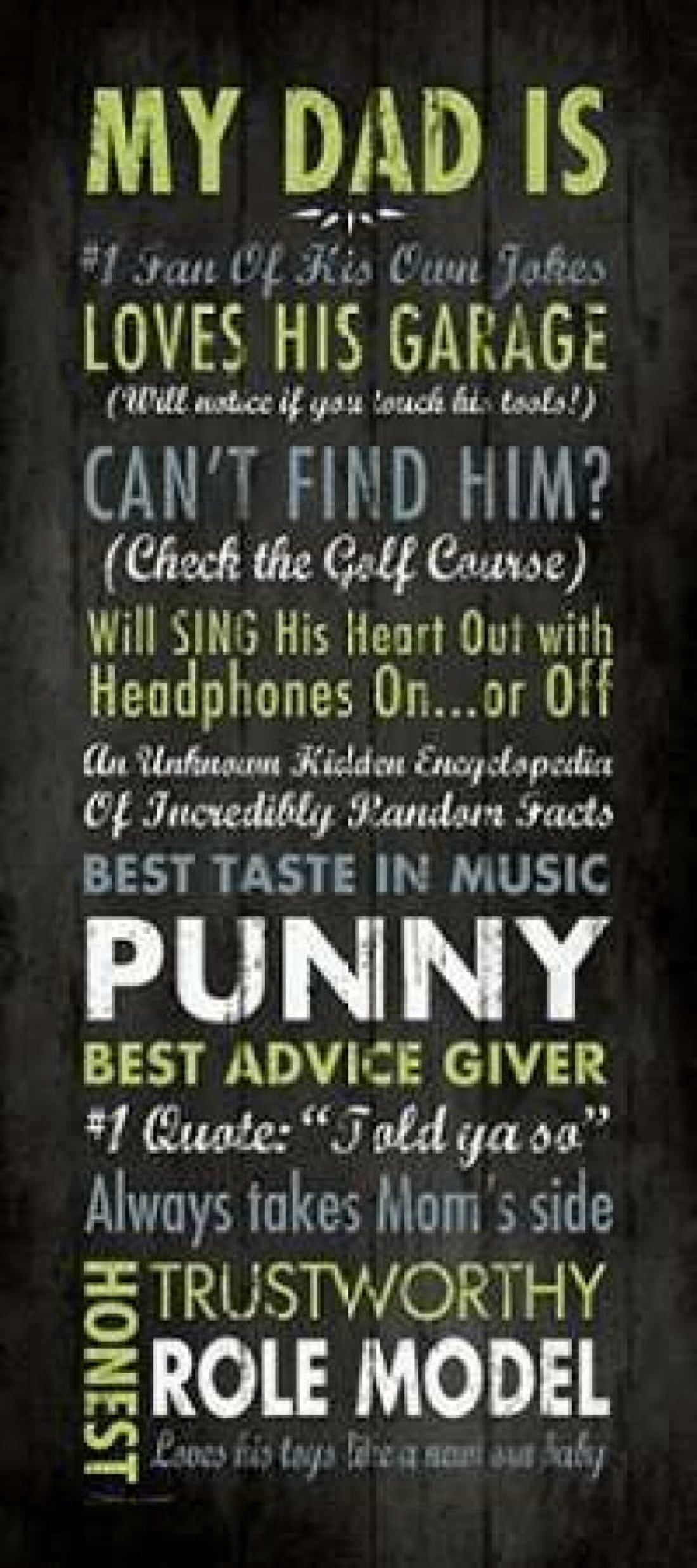 Punny Dad Canvas Art - Stephanie Marrott (10 x 20)
