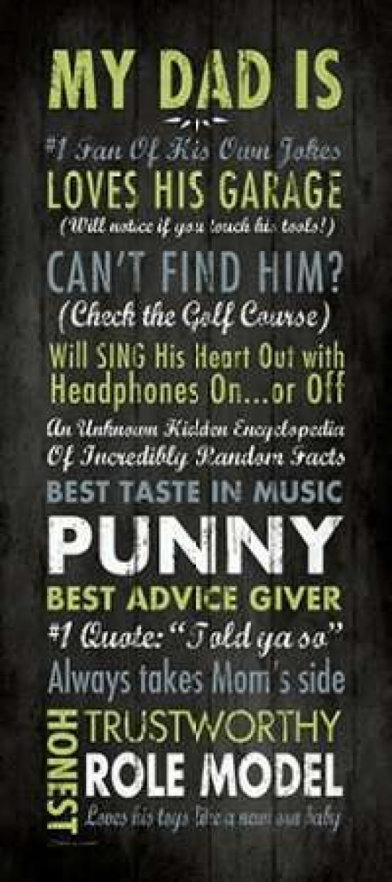 Punny Dad Canvas Art - Stephanie Marrott (24 x 48)