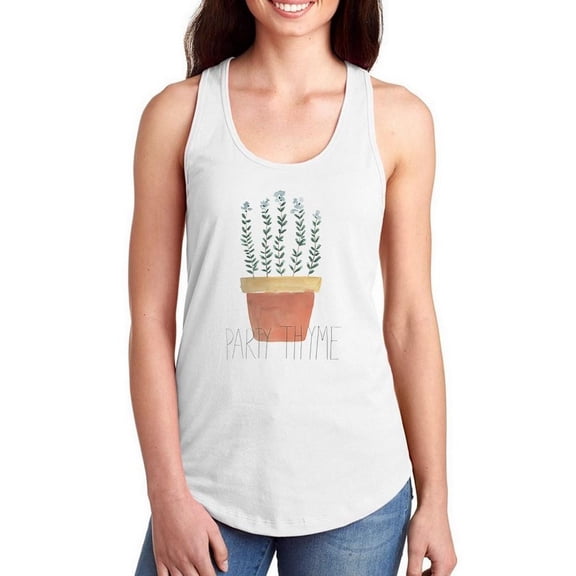 Punny Plant Iv Racerback Tank Women -June Erica Vess Designs, Female Small