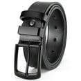 thumbnail image 1 of Punplita Men Belt Leather Belts for Men Black Belts for Jeans Pants, 1 of 6